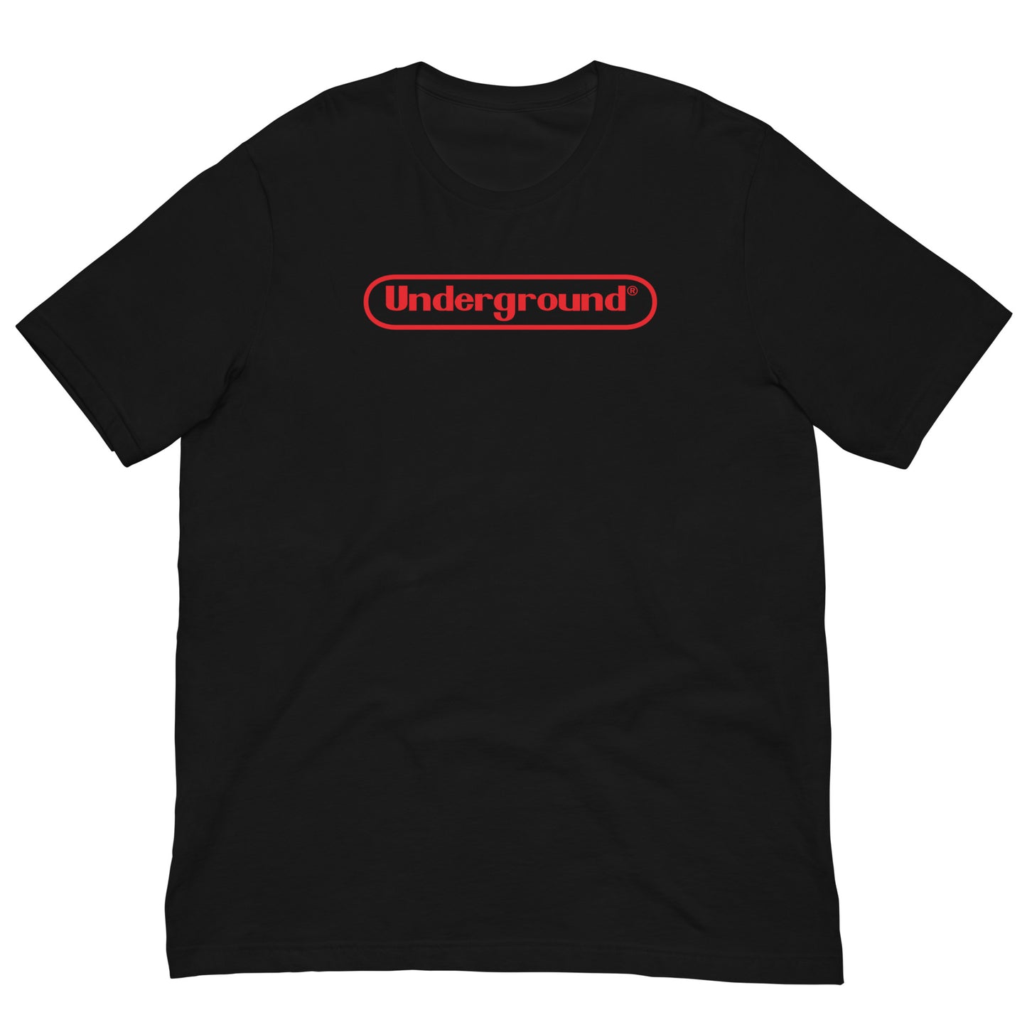 Underground techno T-shirt flat (black)