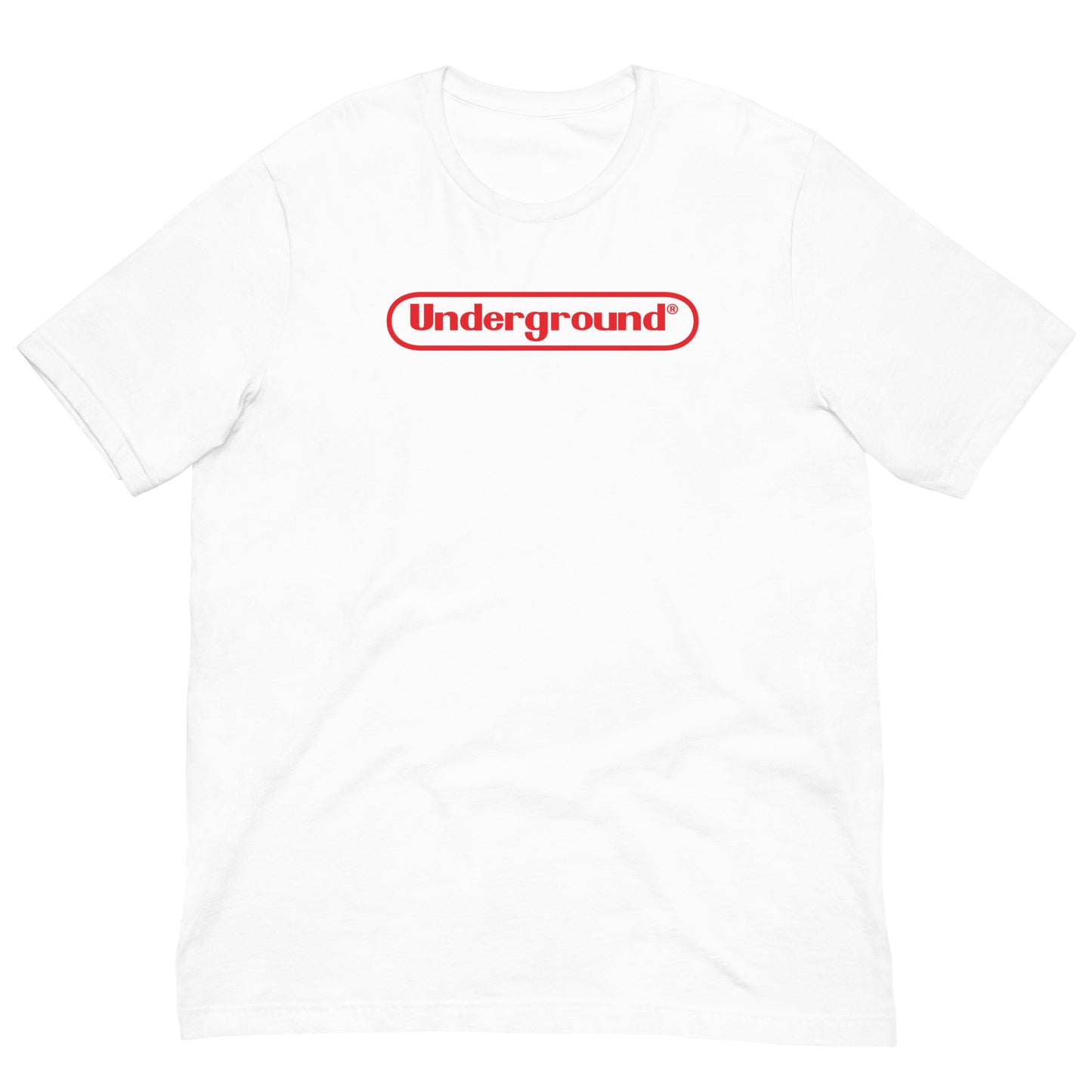 Underground techno t-shirt flat (white)