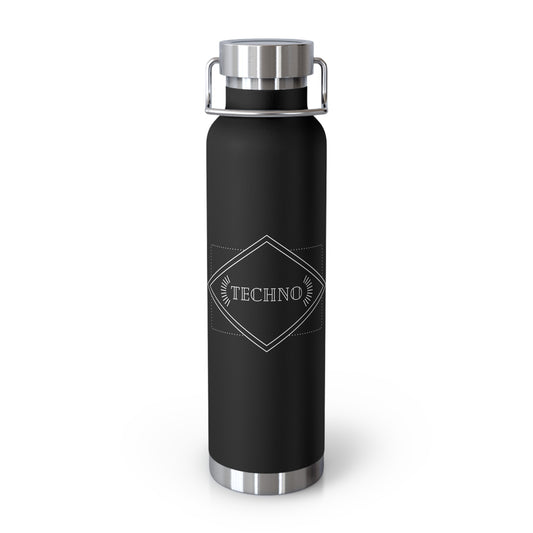 Art deco techno water bottle front