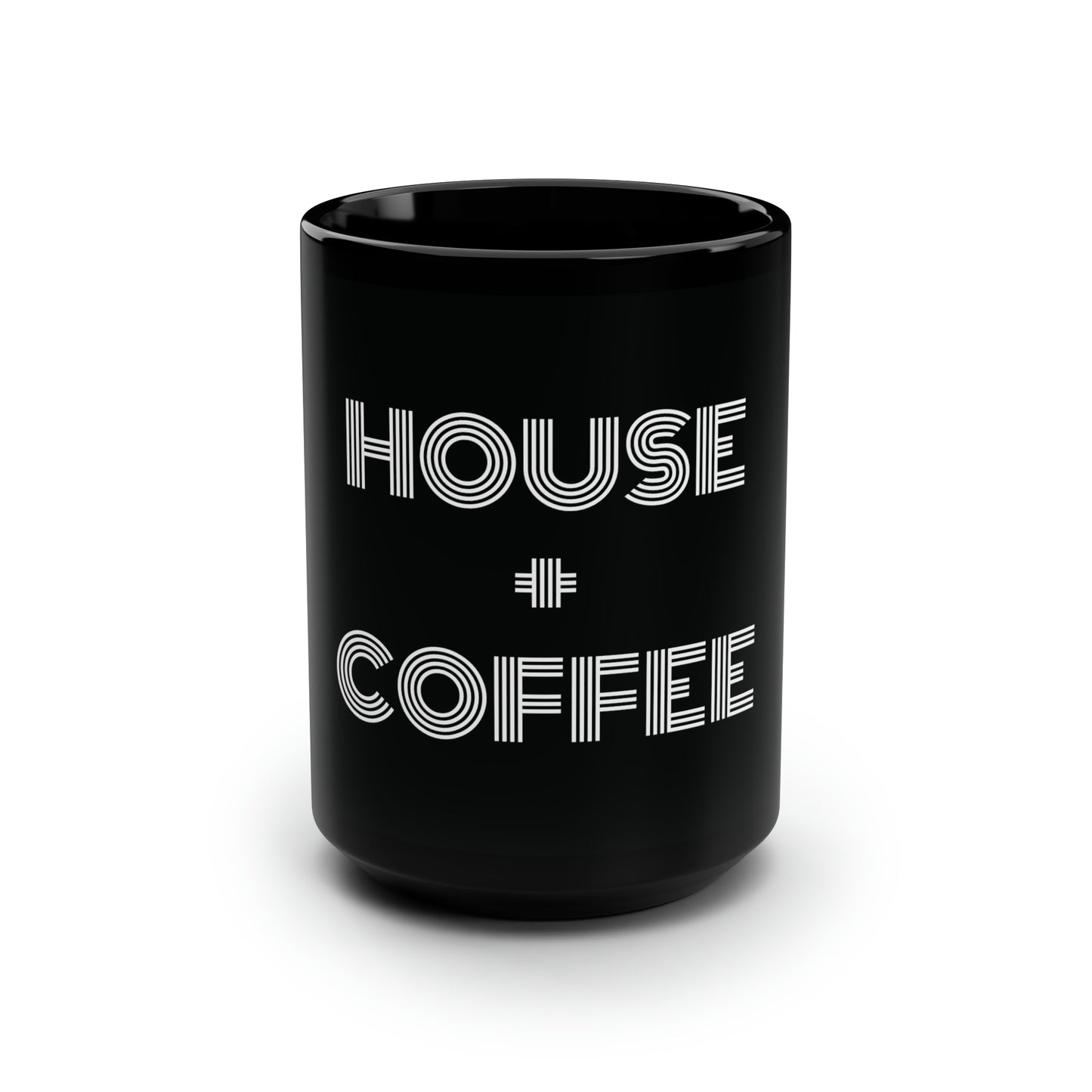 Black 15 oz House + Coffee Techno mug