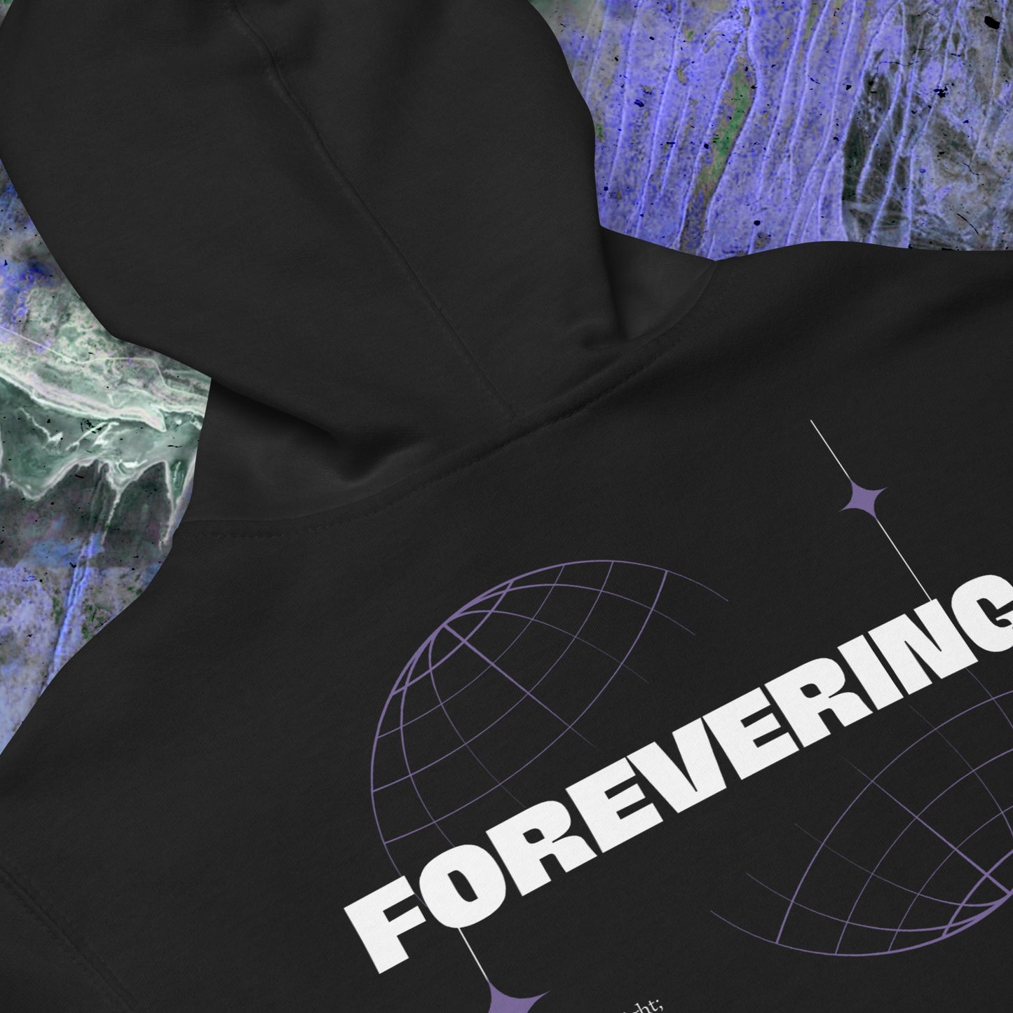 Forevering Zip Techno Hoodie (close up)