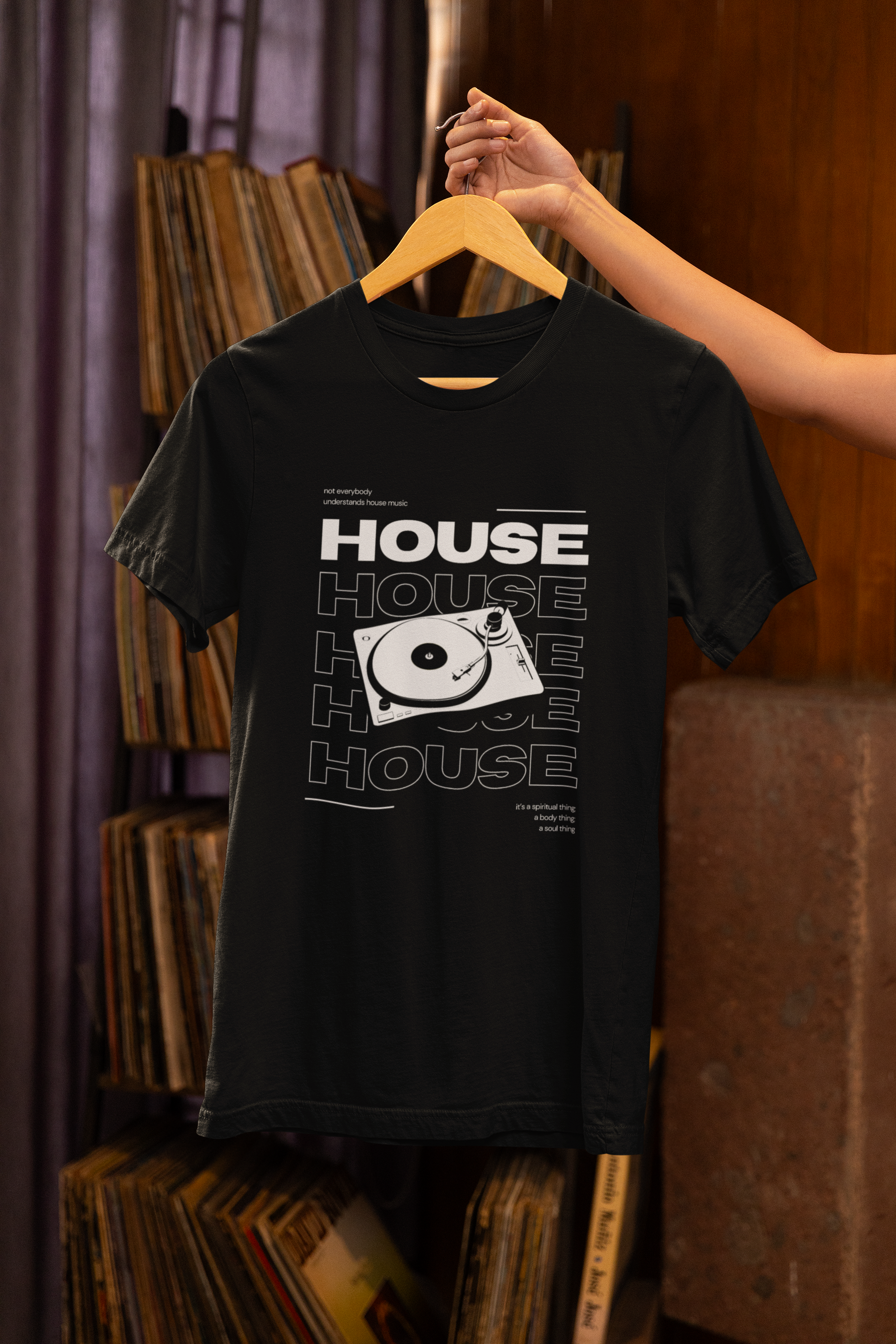 Not everybody understands House techno t-shirt on a hanger