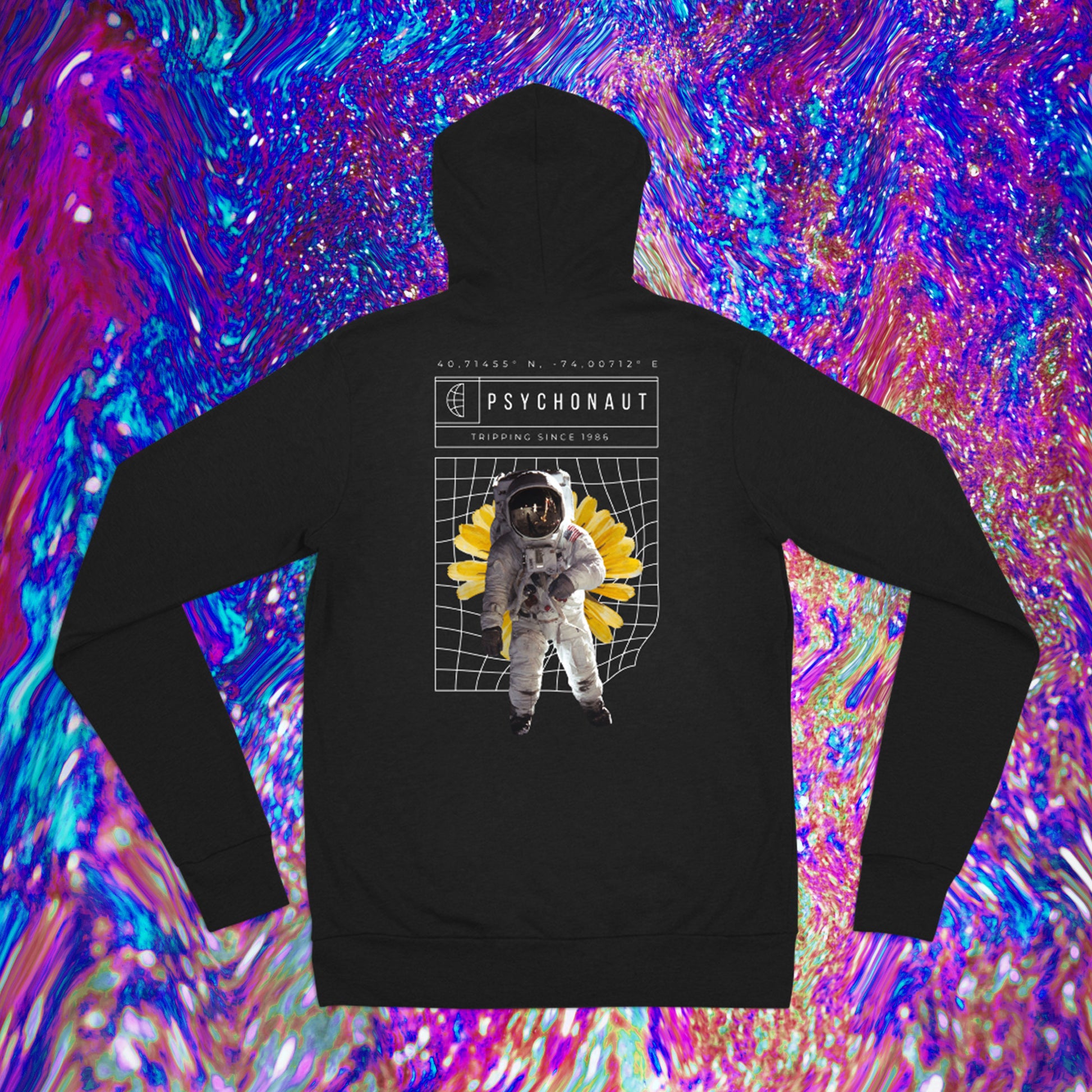 Psychonaut Every Day Every Rave Techno Hoodie flat