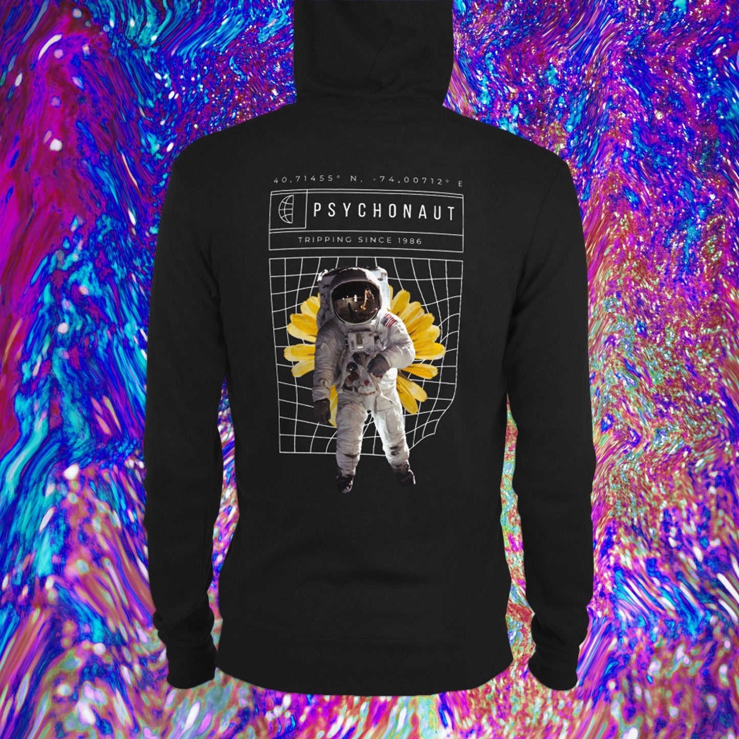 Psychonaut Every Day Every Rave Techno Hoodie up