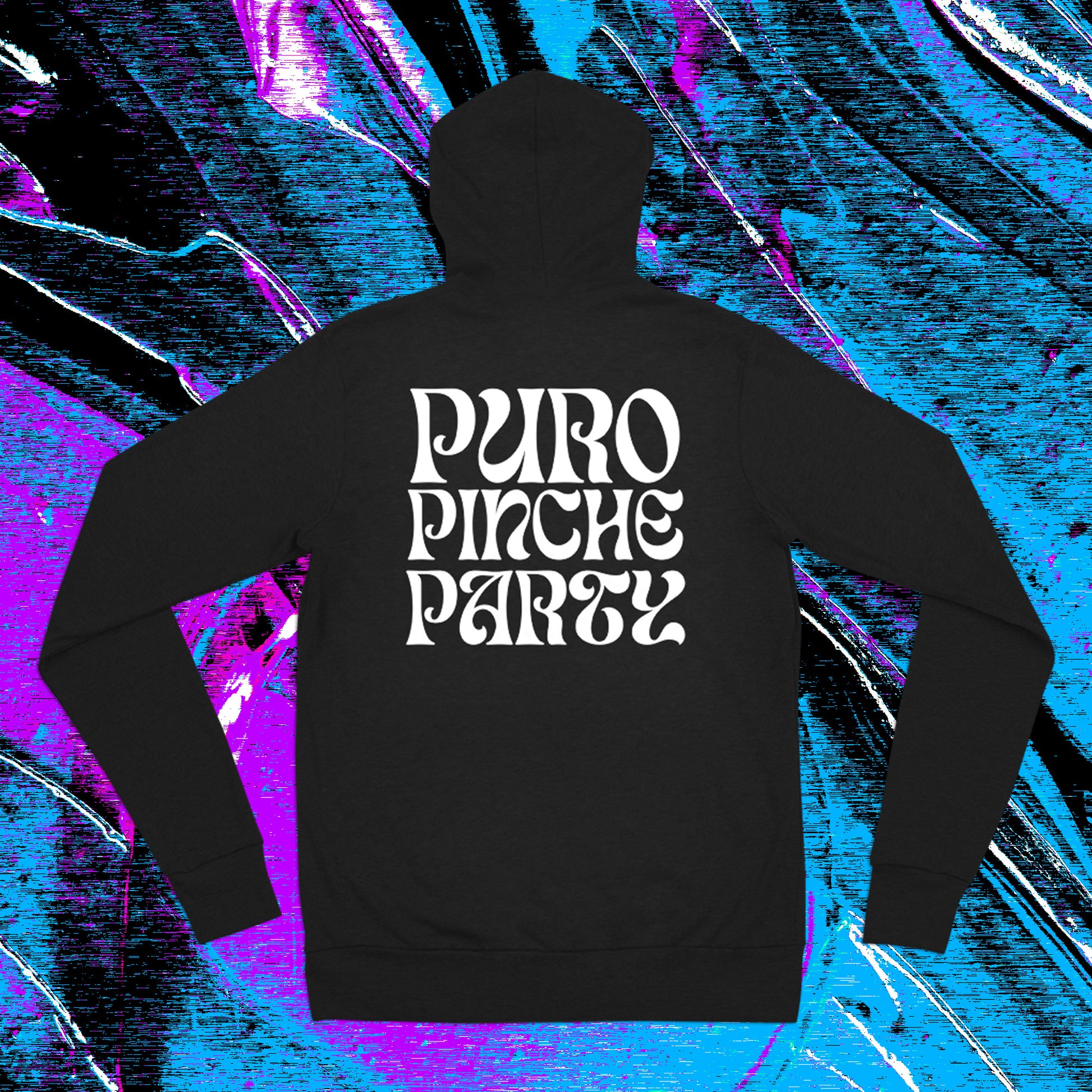 Puro Pinche Party Every Day Every Rave Techno Hoodie flat
