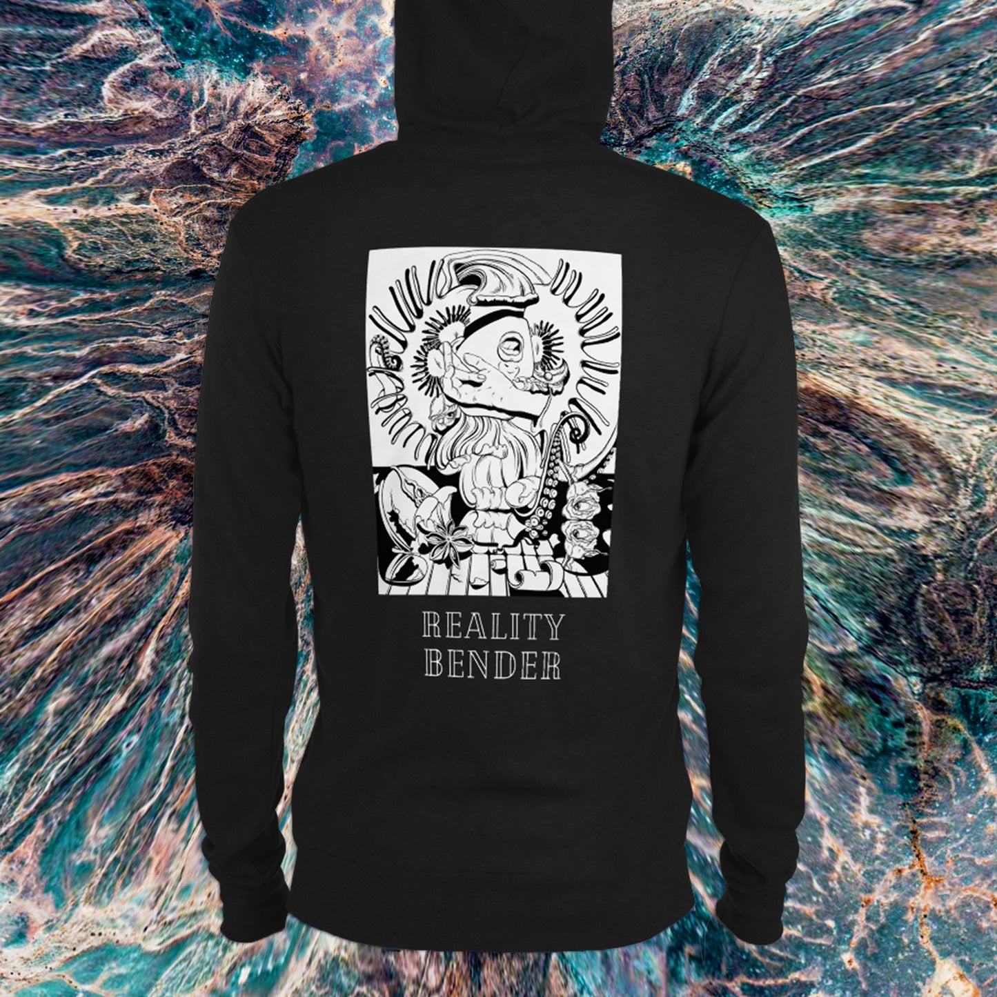 Reality Bender Every Day Every Rave Techno Hoodie up