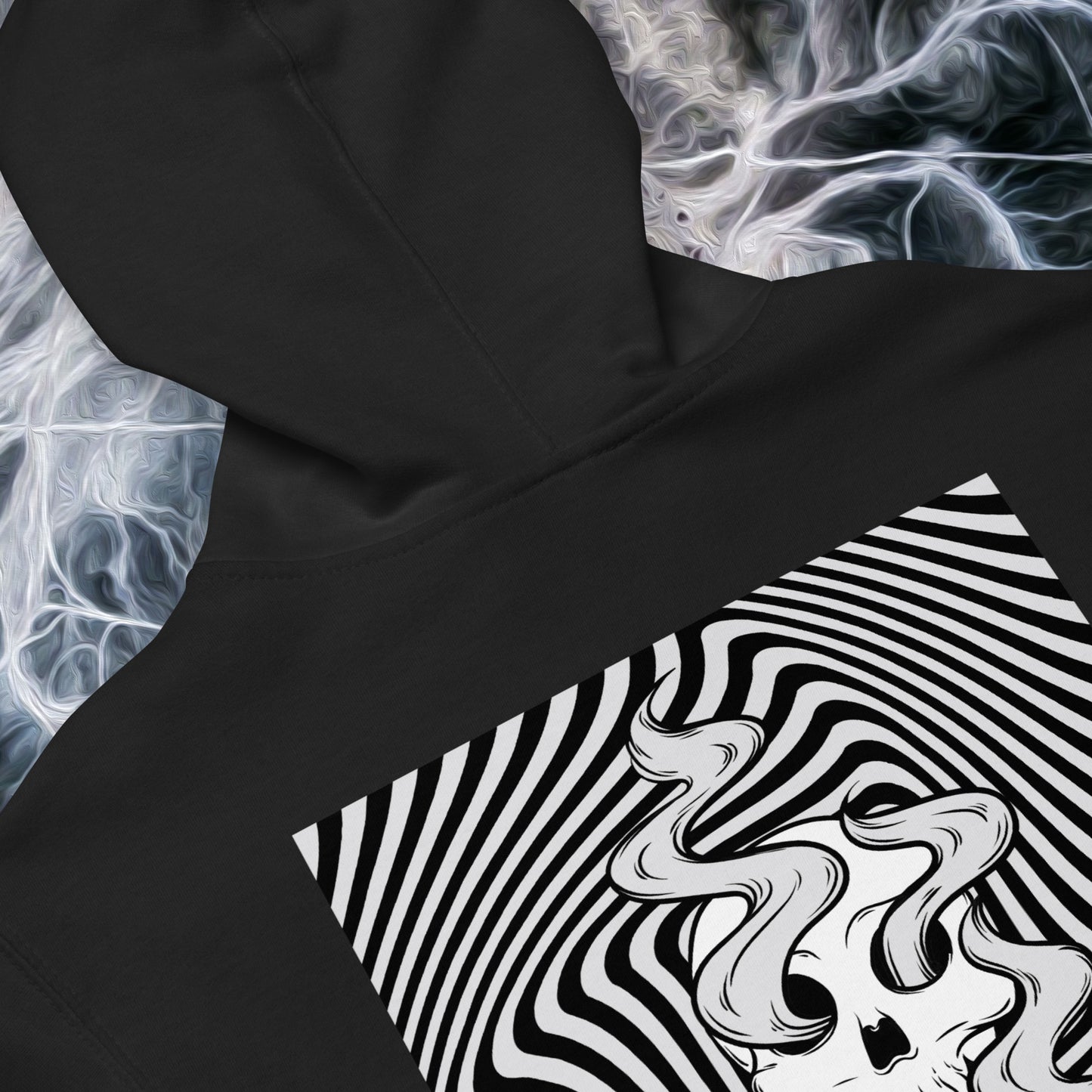 Soul Vortex Zip Techno Hoodie (close up)