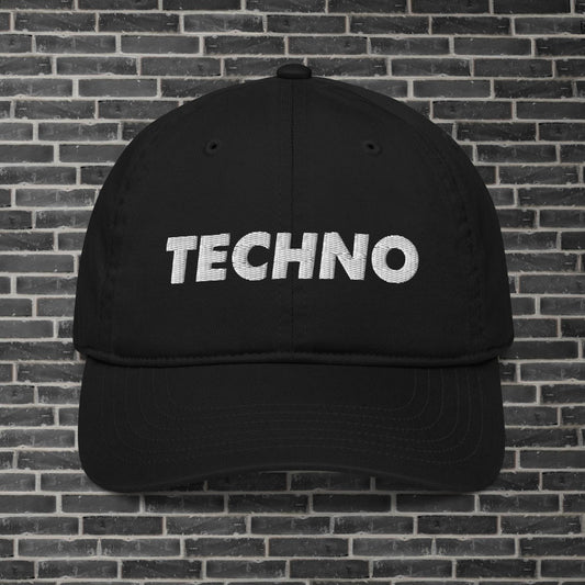 Classic Techno Hat Baseball Cap on abstract background