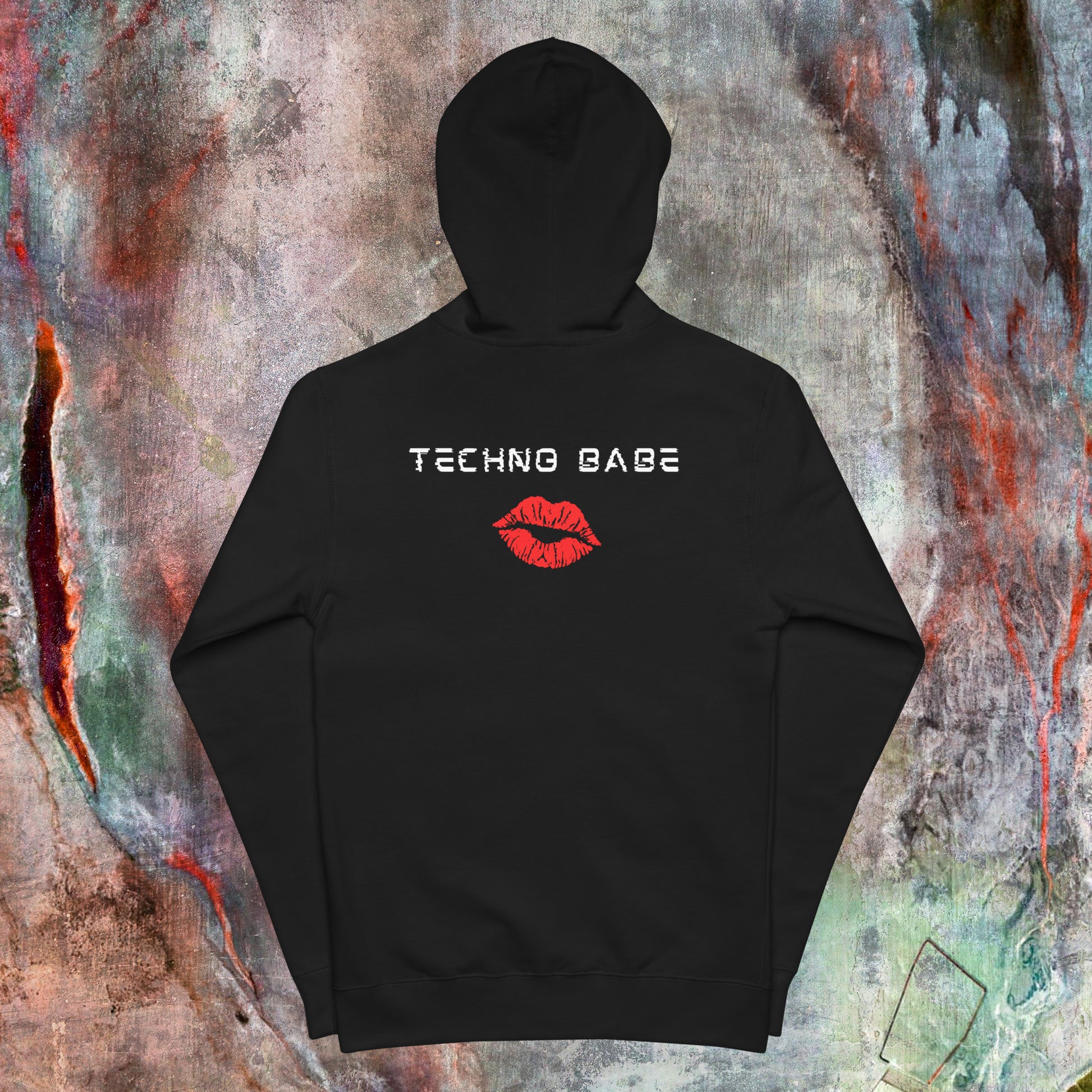 Techno Babe Zip Techno Hoodie (hood up)