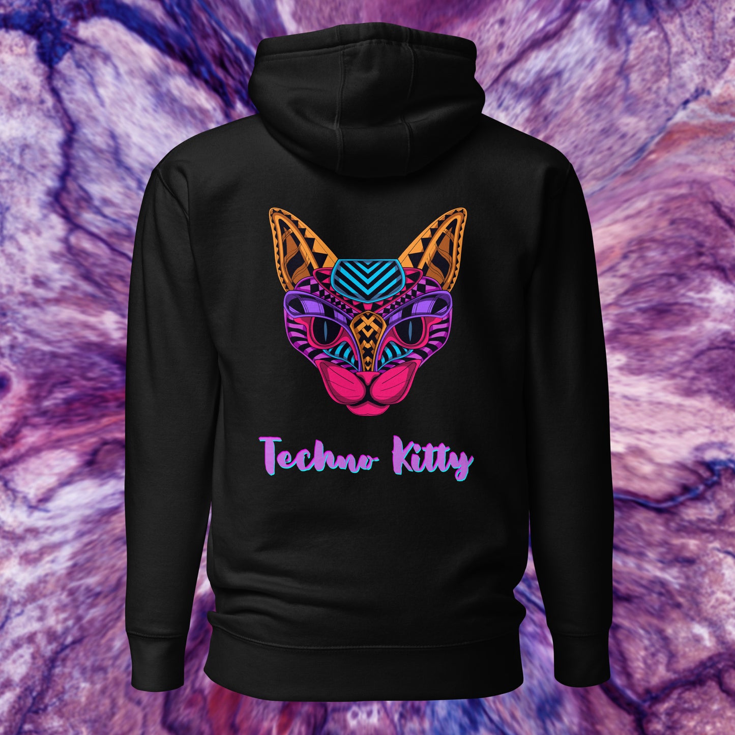 Techno Kitty Pullover Techno Hoodie (back)