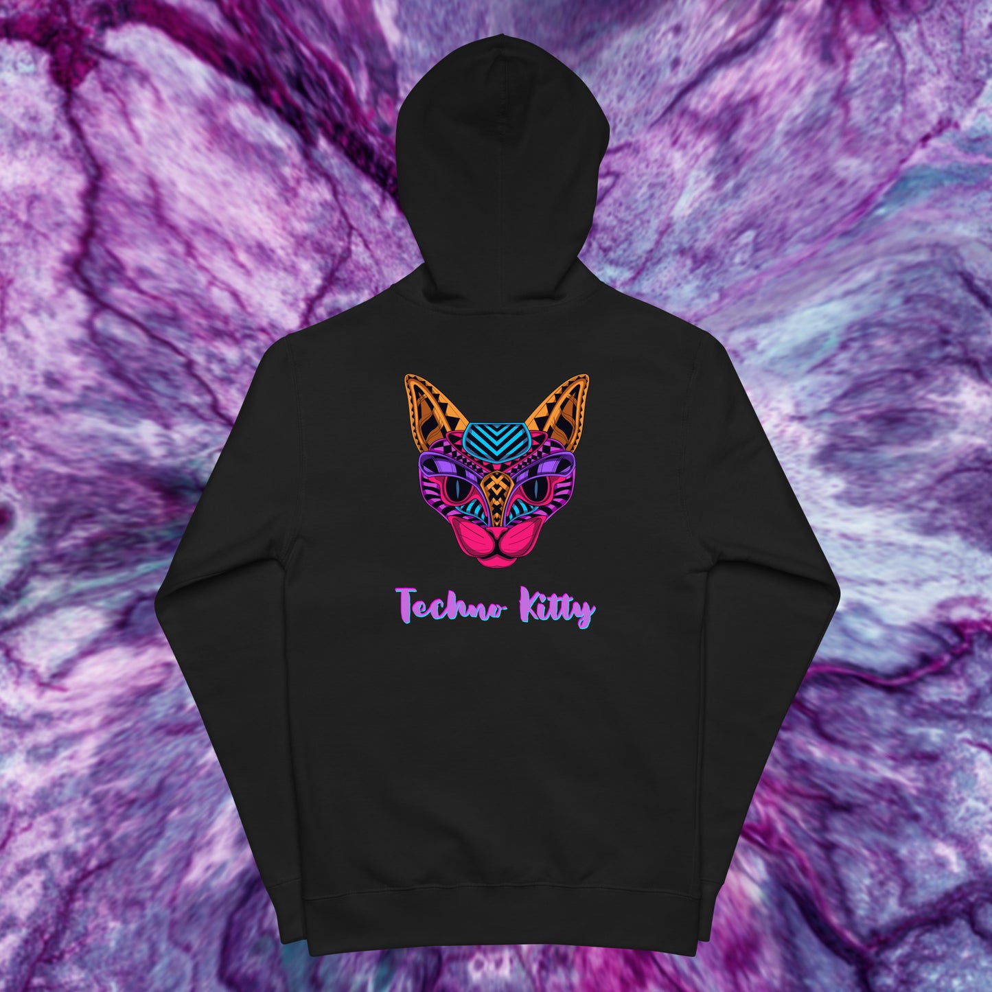 Techno Kitty Zip Techno Hoodie (hood up)