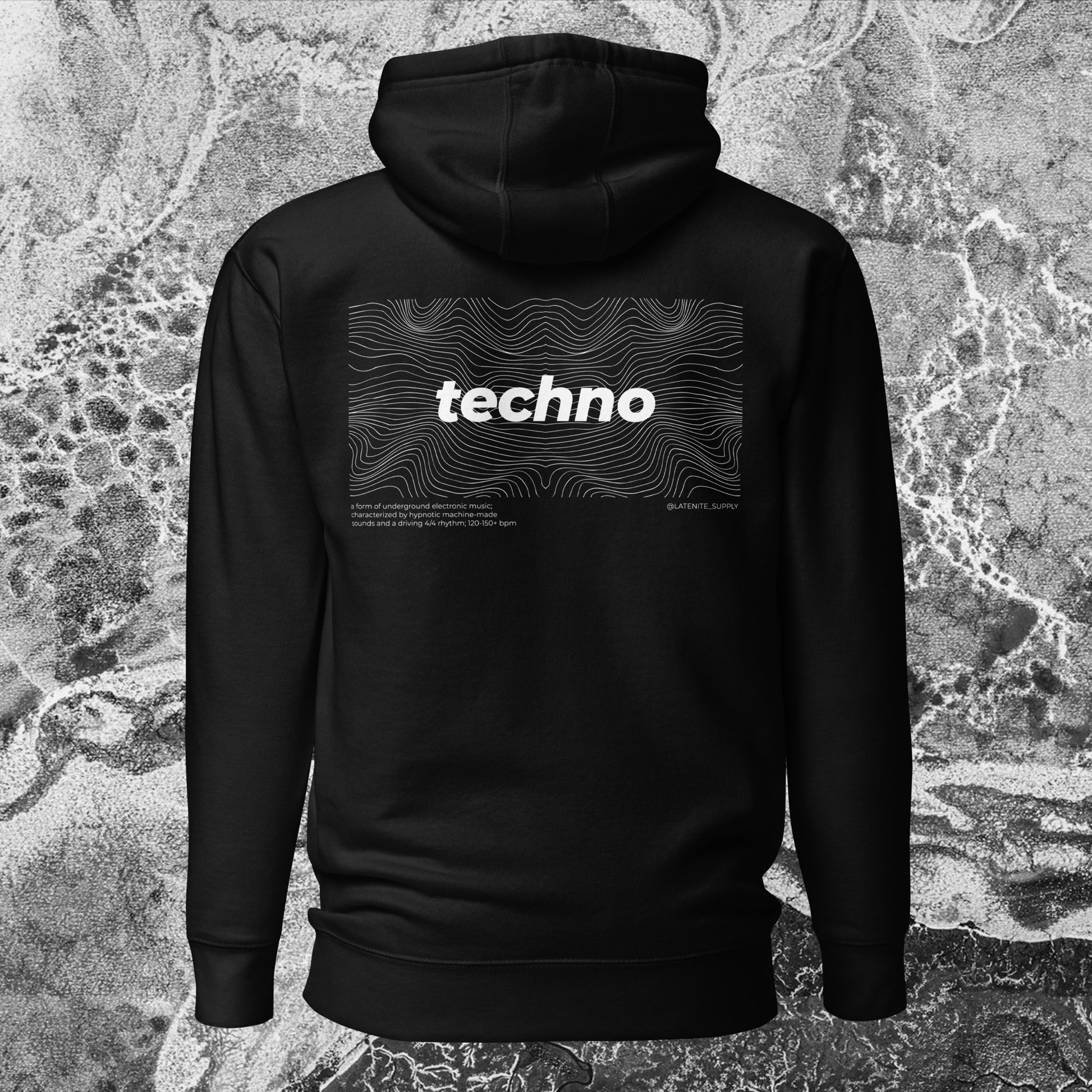 Techno Waves Pullover Techno Hoodie