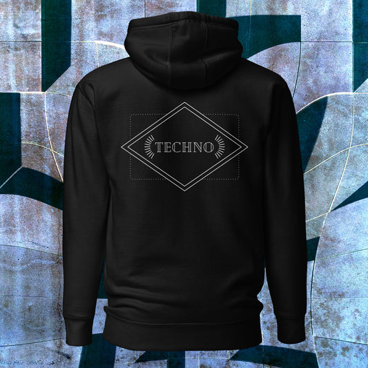 Art Deco Techno Pullover Techno Hoodie