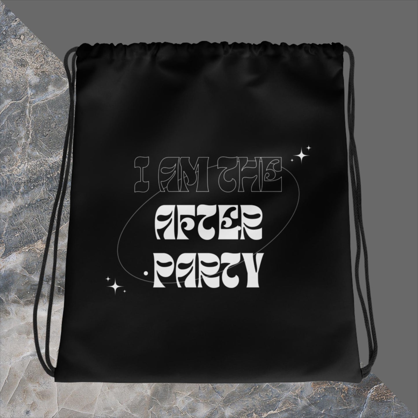 I am the After Party drawstring rave bag