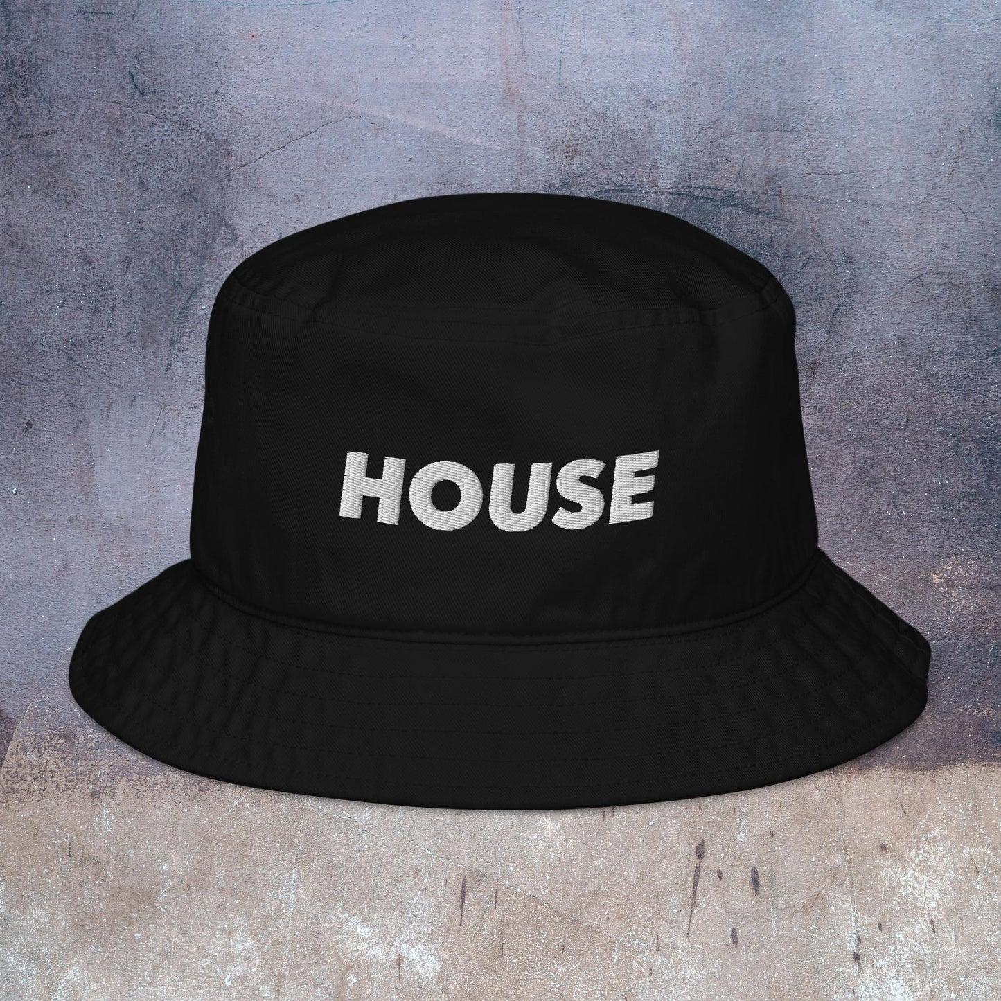 House music techno bucket hat abstract background