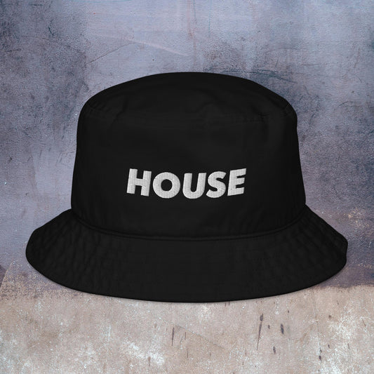 House music techno bucket hat abstract background