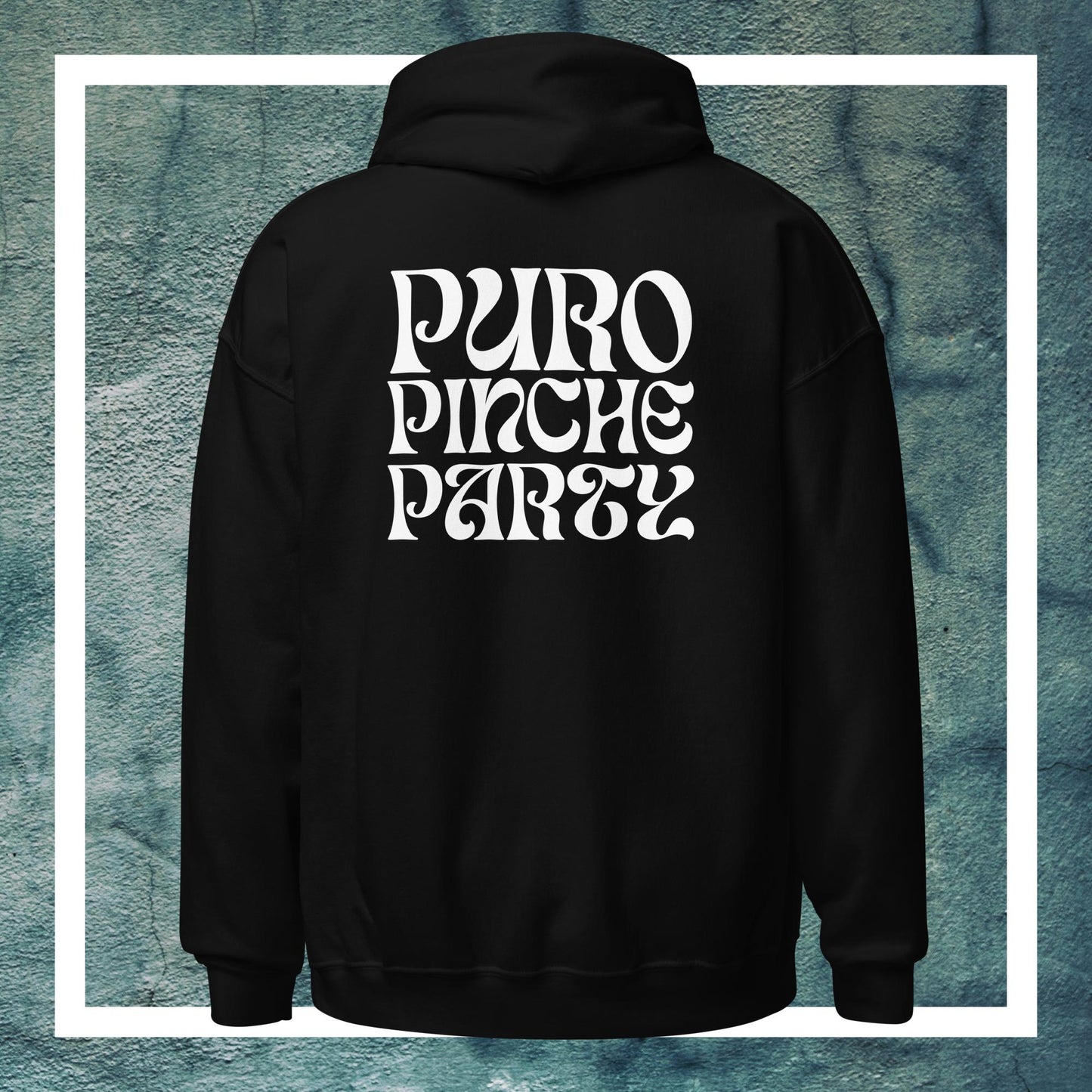 Puro Pinche pullover techno hoodie (back)