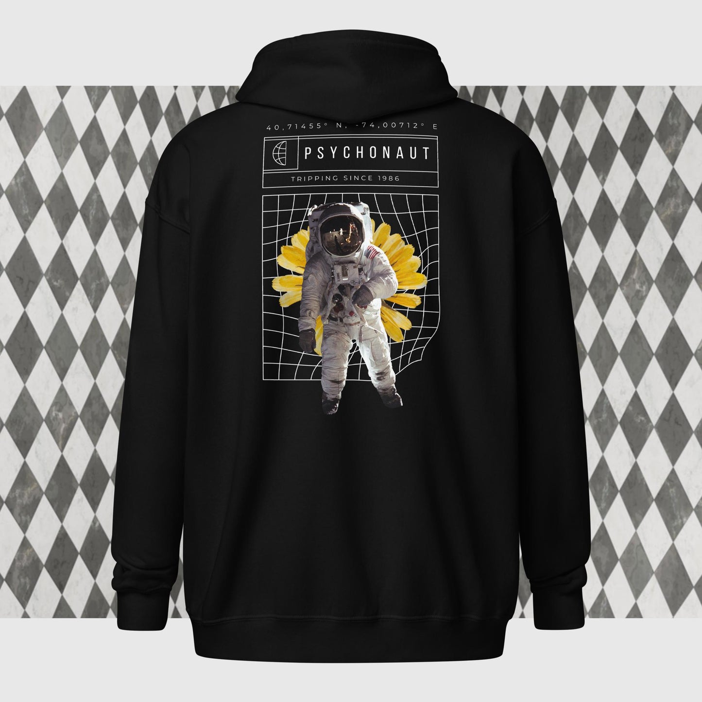 Psychonaut zip techno hoodie (back)