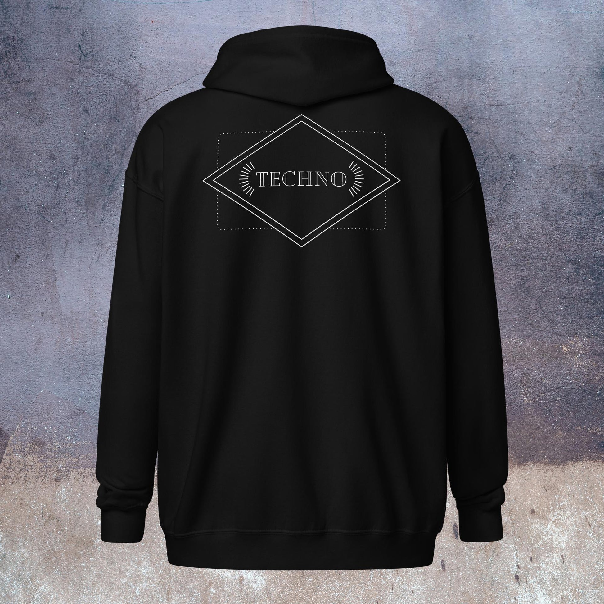 Art Deco Techno Zip Hoodie (back)