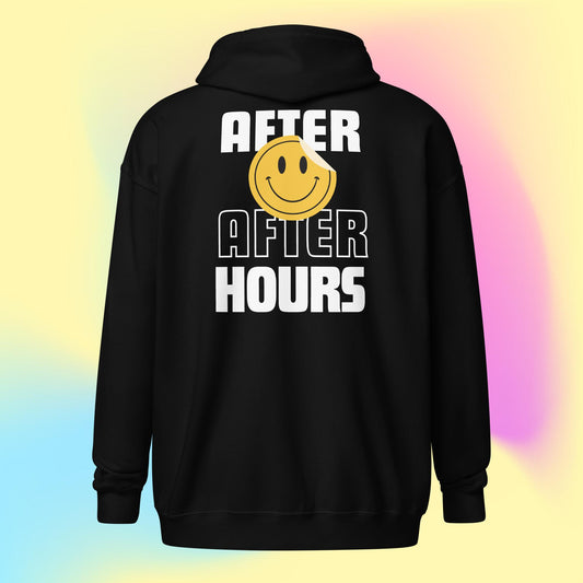 After After Hours Zip Front Techno Hoodie