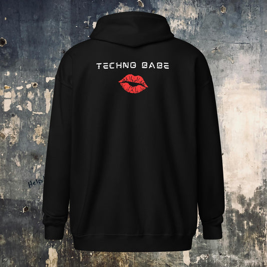 Techno Babe Zip-front Techno Hoodie