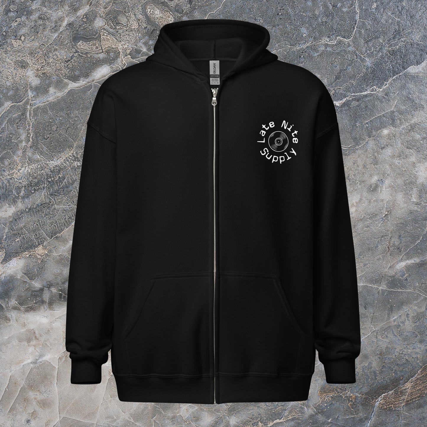 Techno Waves Zip Front Techno Hoodie