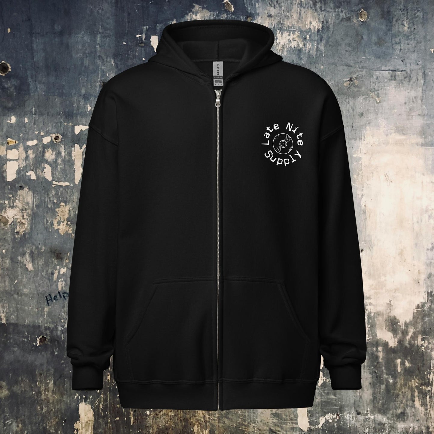 reality bender zip techno hoodie (front)