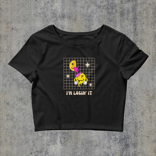 I'm Losin' It Women’s Crop Top Techno Tee